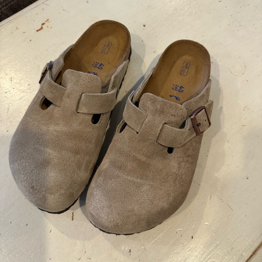 Birkenstock Boston clog women size 9/9.5 40 taupe